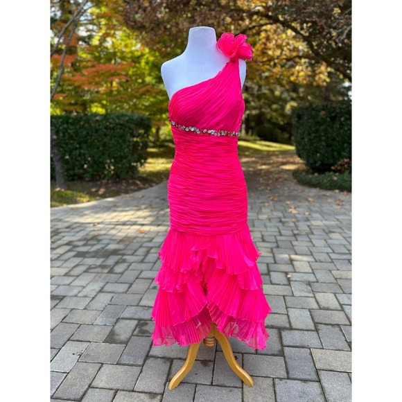 Barbie Core Special Occasion Dress Hot Pink Wedding Guest Prom Pageant Cosplay - Picture 2 of 10